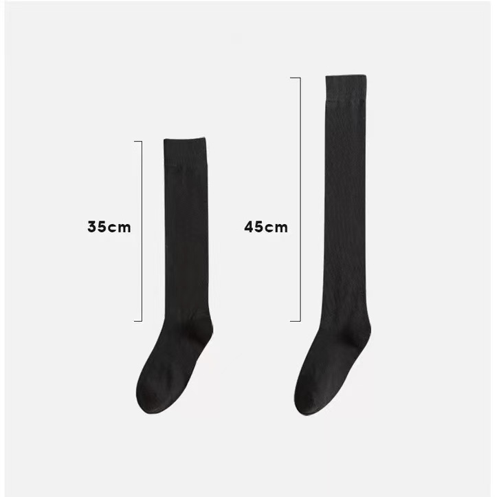 Vớ mỏng dài đến giữ bắp chân/dài đến đùi phong cách JK Nhật Bản dành cho nữ
