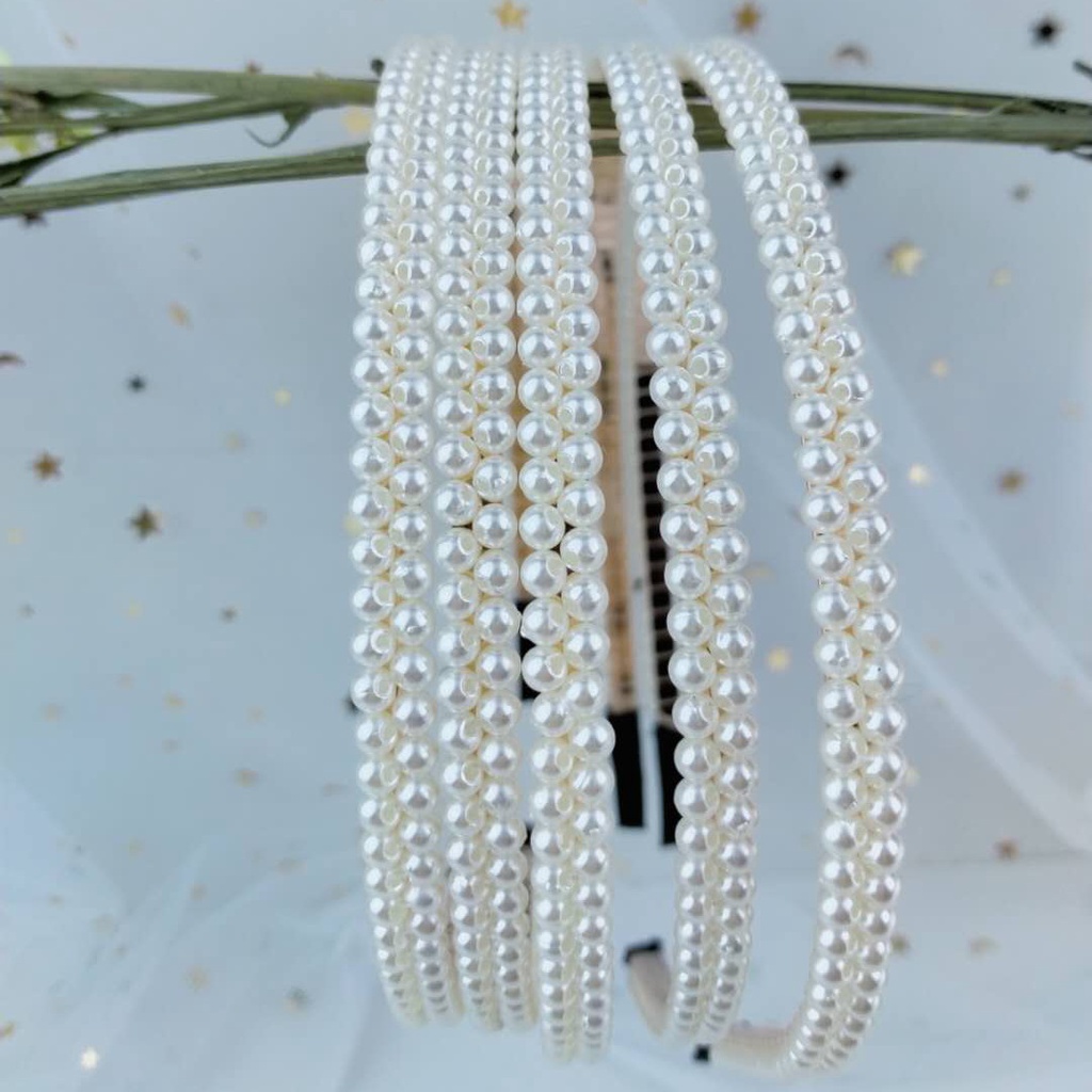 Bờm tóc 2 chai băng đô nữ đẹp đính đá phong cách Hàn Quốc tiểu thư Minzuo 031