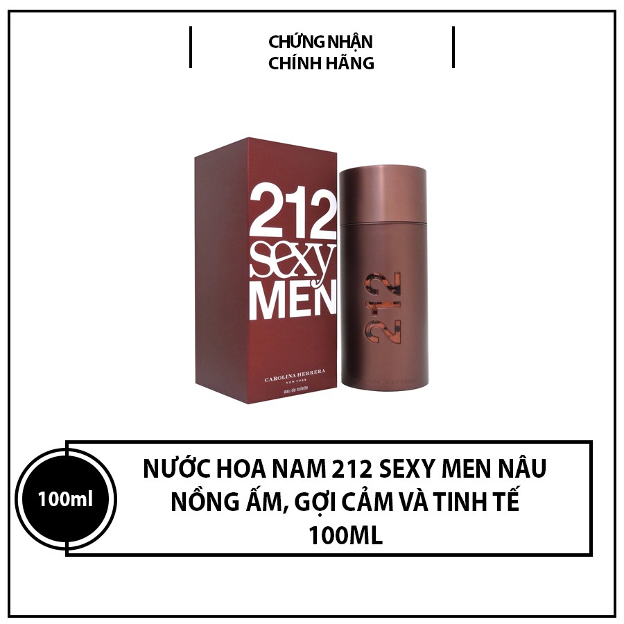 Nước hoa nam 212 sexy men nâu nồng ấm, gợi cảm và tinh tế -100ml
