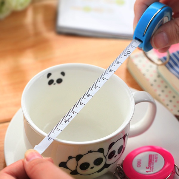 Thước Dây Cuộn Deli có móc khóa - 1.5mx7.7mm
