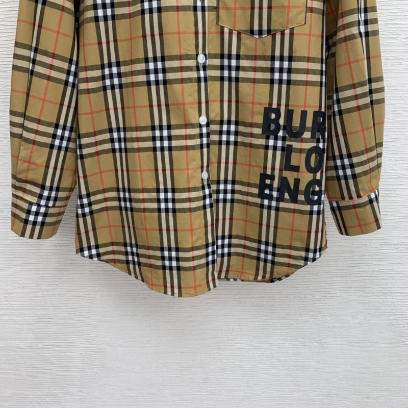 áo sơ mi nam nữ dài tay oversize in chữ Burberry london england BBR