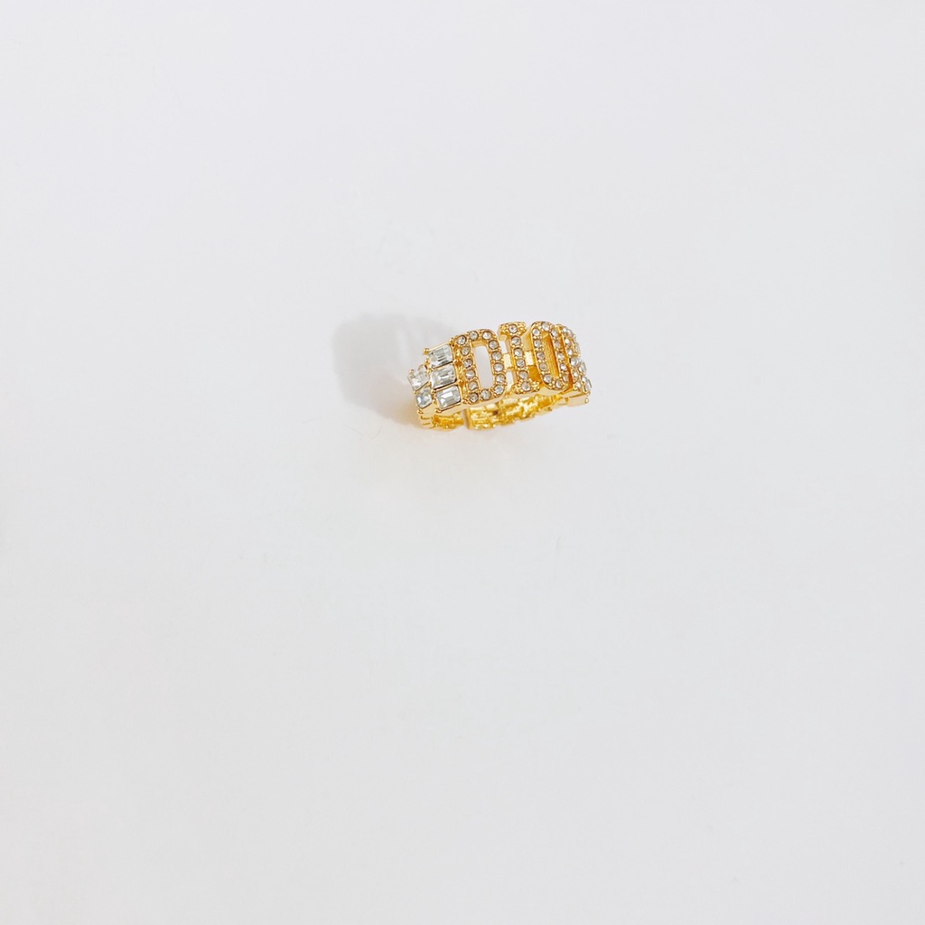 Nhẫn Đeo Tay Dior Xi Mạ Vàng / Bạc 925 Có Chữ Phong Cách Hàn Quốc Cho Nữ