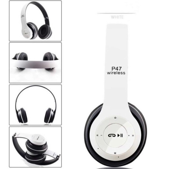 Tai Nghe Không Dây Kết Nối Bluetooth P47 Có Khe Cắm Thẻ Nhớ | BigBuy360 - bigbuy360.vn