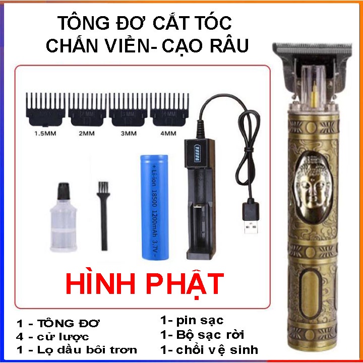 Tông đơ cắt tóc bấm viền sạc điện