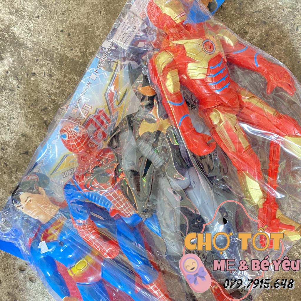 Đồ chơi 4 siêu anh hùng Super Heroes dùng pin có đèn 5566 - Đồ chơi siêu nhân