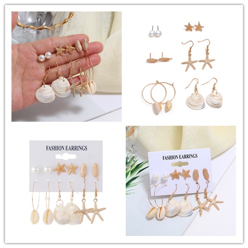 Set 6 Đôi Khuyên Tai Phong Cách Bohemian Thời Trang Cho Nữ