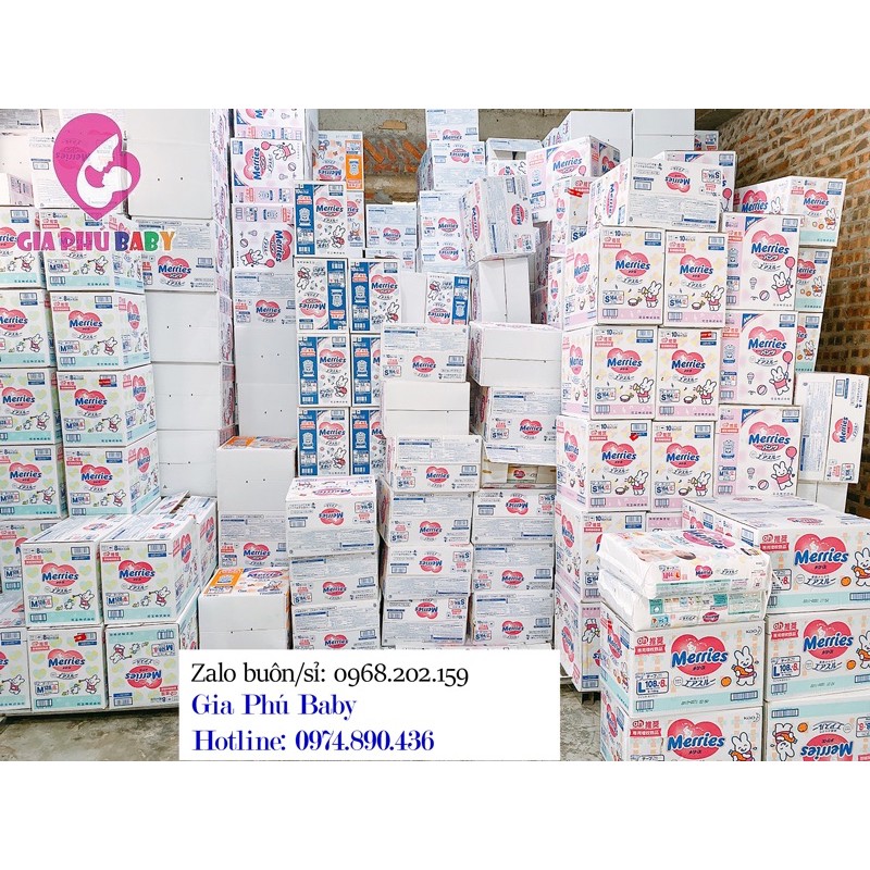 [Nội Địa Nhật] Bỉm - Tã Dán, Quần MERRIES Size NB96/S88/M64/L50/Xl44/XXL28