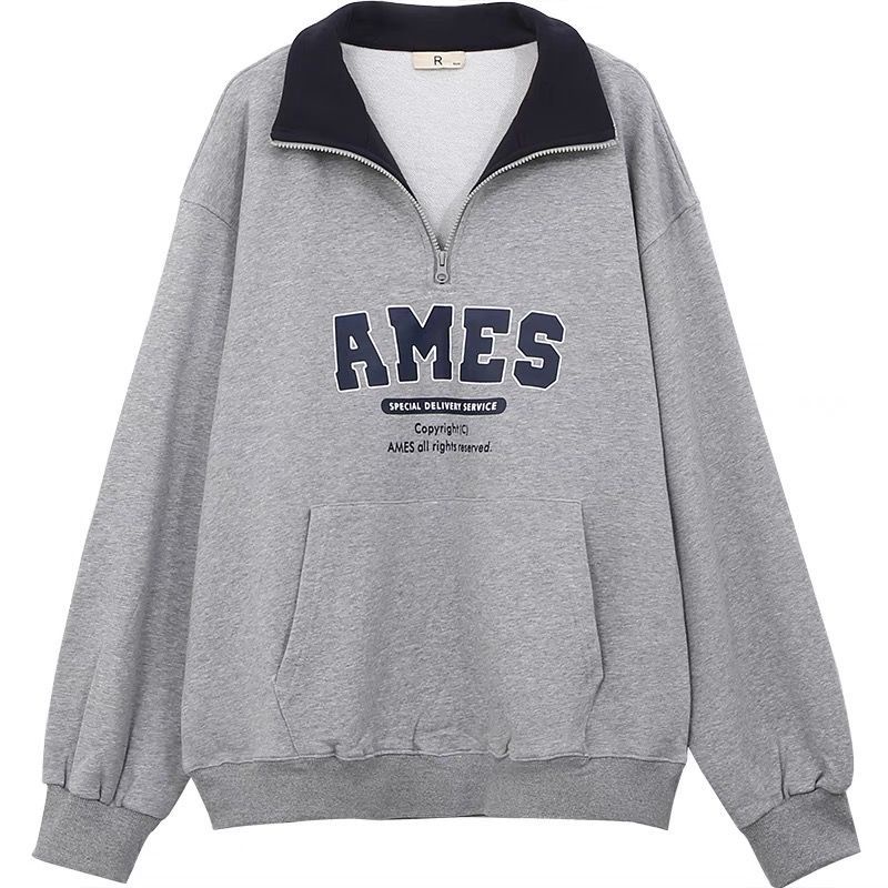 Áo khoác sweater dáng rộng phong cách cổ điển xuân thu cho nữ sinh