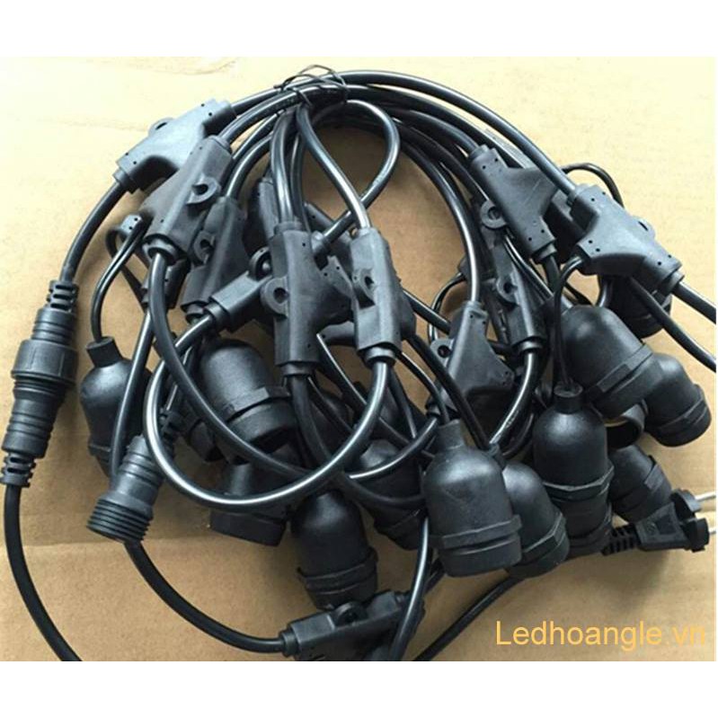 Đèn ngoài trời 5m - 10đui, 10m, 20 đui Dây đui ngoài trời chống nước