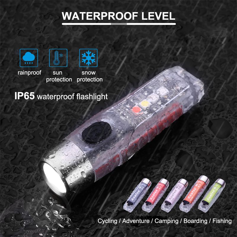 Đèn Pin Mini Siêu Sáng Chống Thấm Nước IP65 S12 Plus Có Thể Sạc Lại Bằng Cổng USB