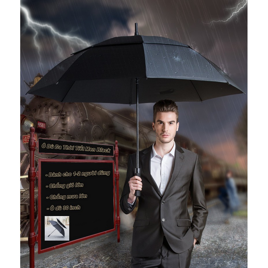 Golf Umbrella 30-inch Ô Dù Đa Thời Tiết Men Black