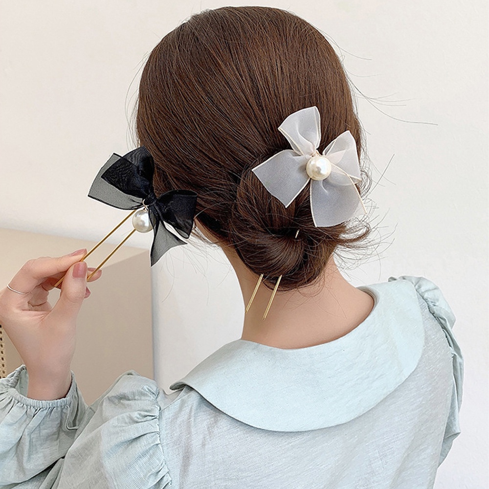 Trâm Cài Tóc Chữ U Đính Ngọc Trai Thời Trang Dành Cho Cô Dâu