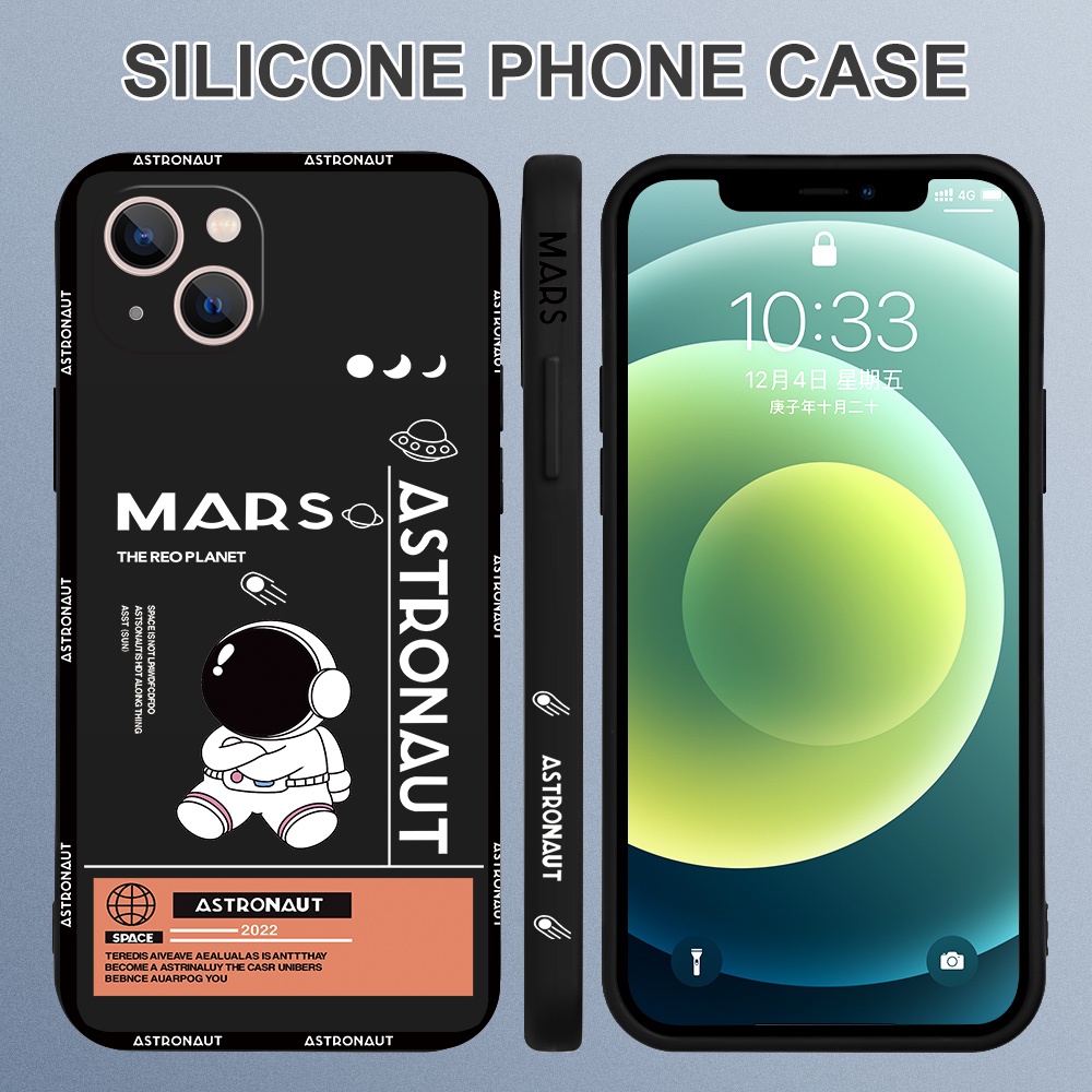 Ốp Điện Thoại Bảo Vệ Cho VIVO Y3S Y12i Y83 Y81 Y81S Y95 Y93 Y91 V9 Y85 V9 Youth Y89 Y50 Y30 Y30i Soft Silicone Space Astronaut B1K6