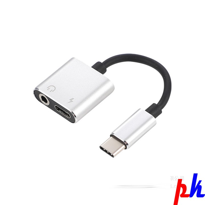 Jack chuyển type C sang 3.5 kèm cổng sạc TC01