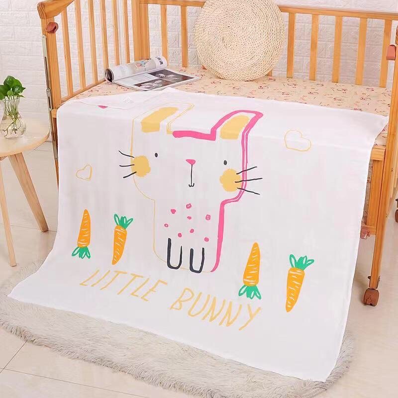 Chăn lụa, chăn hè, chăn đieu hoà   sợi tre Aden cho bé kt 110x110