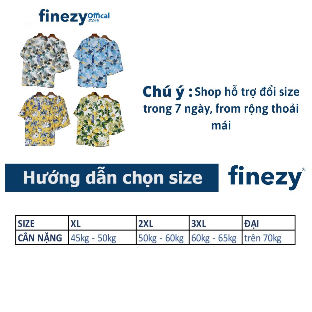 Bộ Quần Áo hoa lá cành đi biển Finezy cho nhóm nam nữ, gia đình, quần áo nhóm đi du lịch vải thái thoáng mát