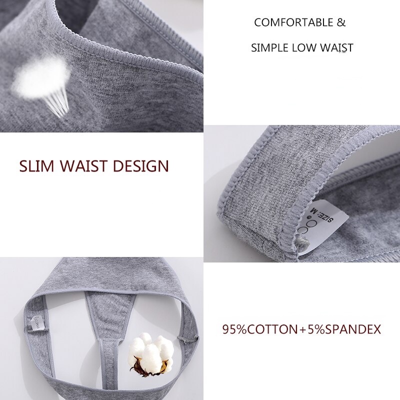 Quần lót lọt khe TAKETALK cotton 7 màu sắc tùy chọn thời trang dành cho nữ