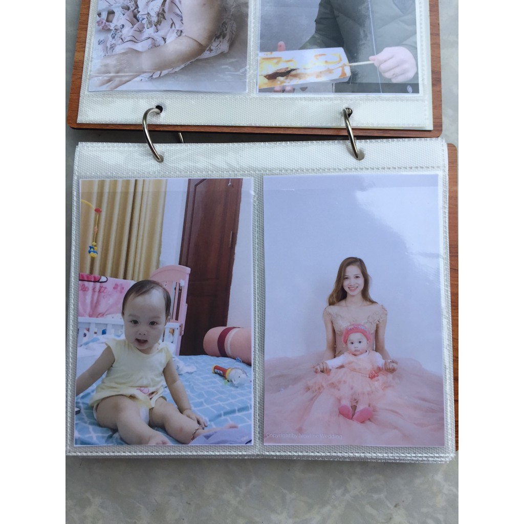 Album đựng 100 ảnh 6x9 bìa gỗ