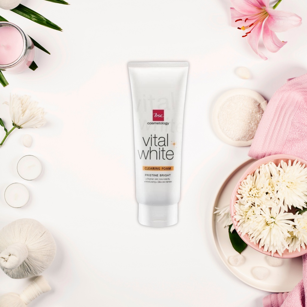 Sữa rửa mặt trắng da BSC Vital White - Phù hợp với mọi loại da (100Gr). Shop SuBo