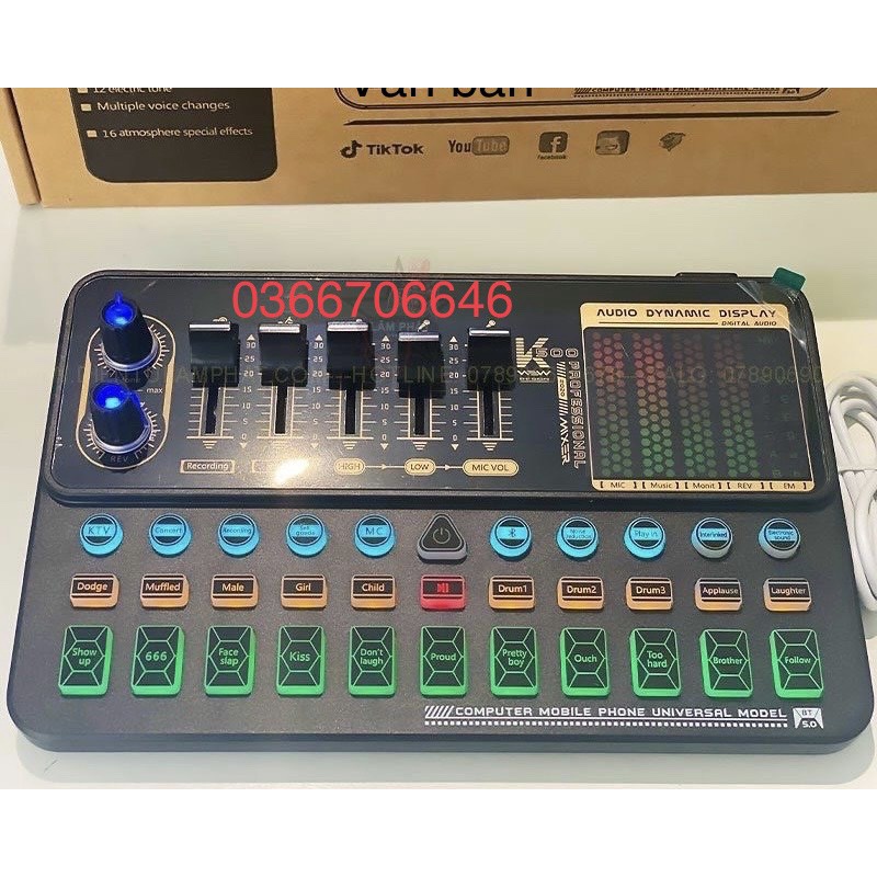 Sound Card Livestream K500 Thu âm, Karaoke Livestream FB, Bigo live . Chất lượng âm thanh cực hay giá tốt