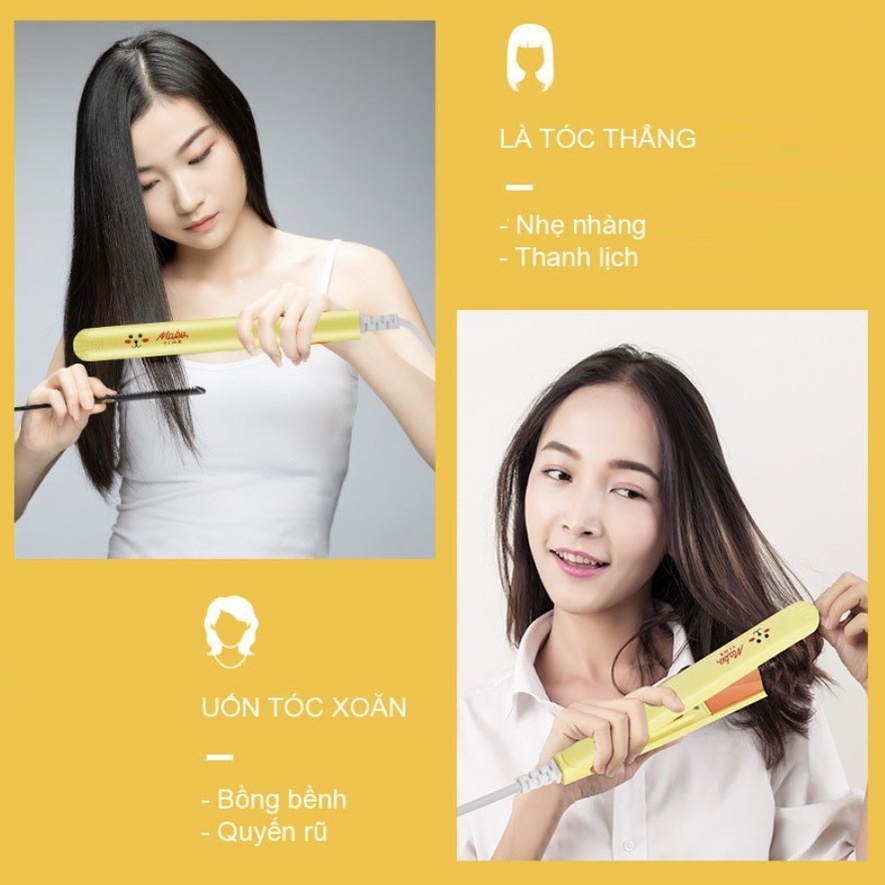 Máy Làm Tóc Mini Máy Uốn Duỗi Tóc Máy Là Ép Tóc Mini Cute Make Time Tuấn Tú Office Store