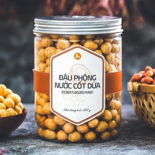Đậu phộng nước cốt dừa L'angfarm, 250g, hũ, mẫu nắp nhôm