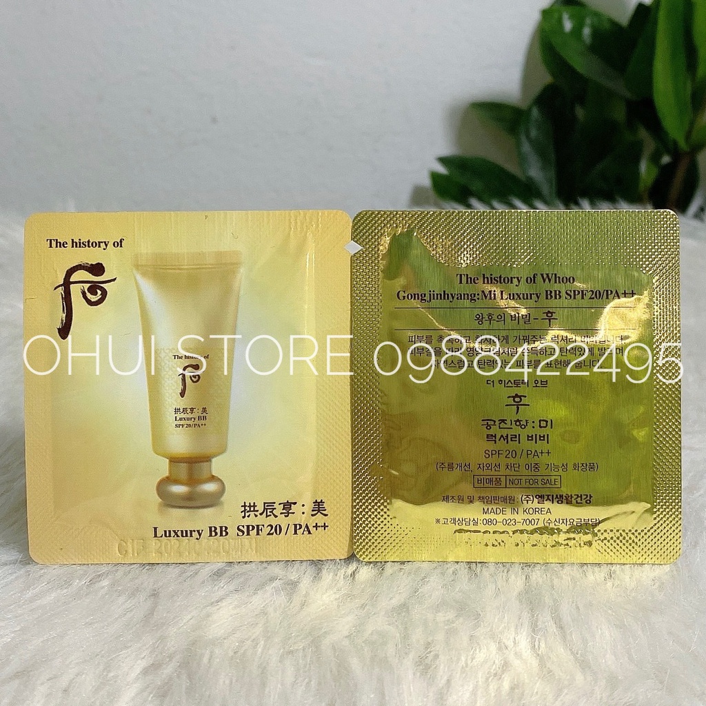 1 gói kem lót cao cấp Whoo Luxury BB Cream SPF20/PA++