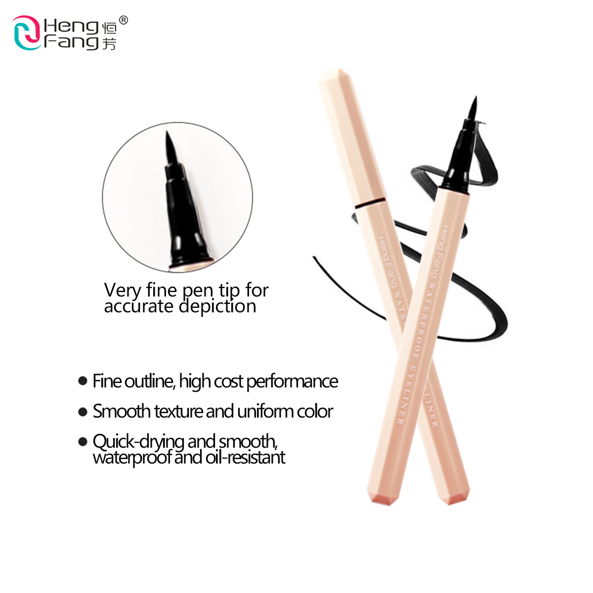 Bút kẻ mắt HengFang 52284 mực đen chống thấm nước | BigBuy360 - bigbuy360.vn
