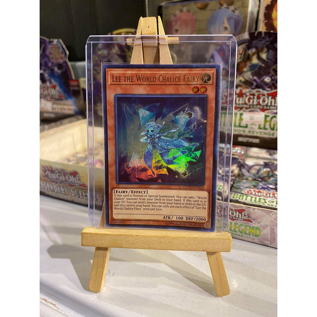 Lá bài thẻ bài Yugioh Lee the World Chalice Fairy - Ultra Rare - Tặng bọc bài nhựa bảo quản