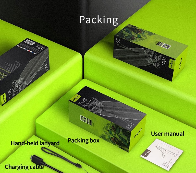 Loa Bluetooth Zealot S51 10w Tws Kết Nối Bluetooth Âm Thanh Chất Lượng Cao Chống Thấm