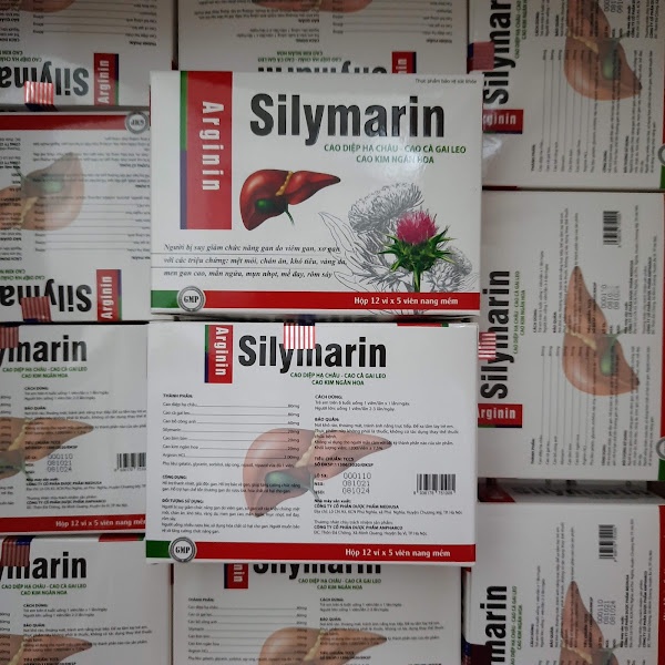 Viên uống giải độc gan SILYMARIN-Arginin Gold - Hỗ trợ bảo vệ gan, tăng cường chức năng gan - Hộp 60 viên