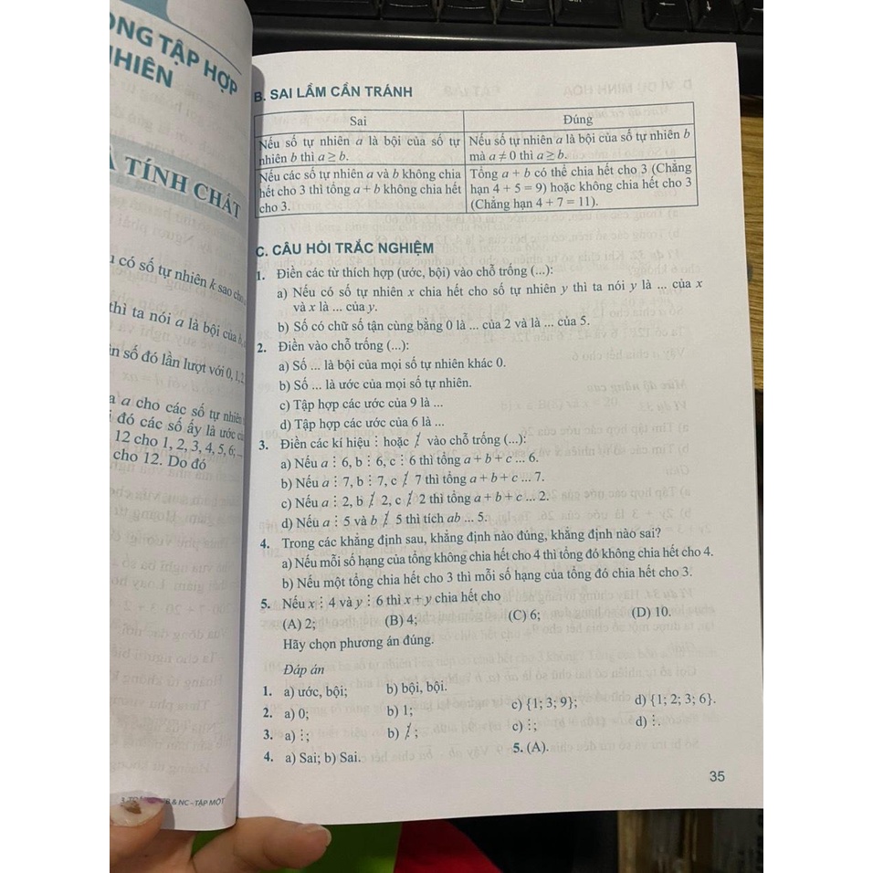 Sách - Toán cơ bản và nâng cao 6 tập 1