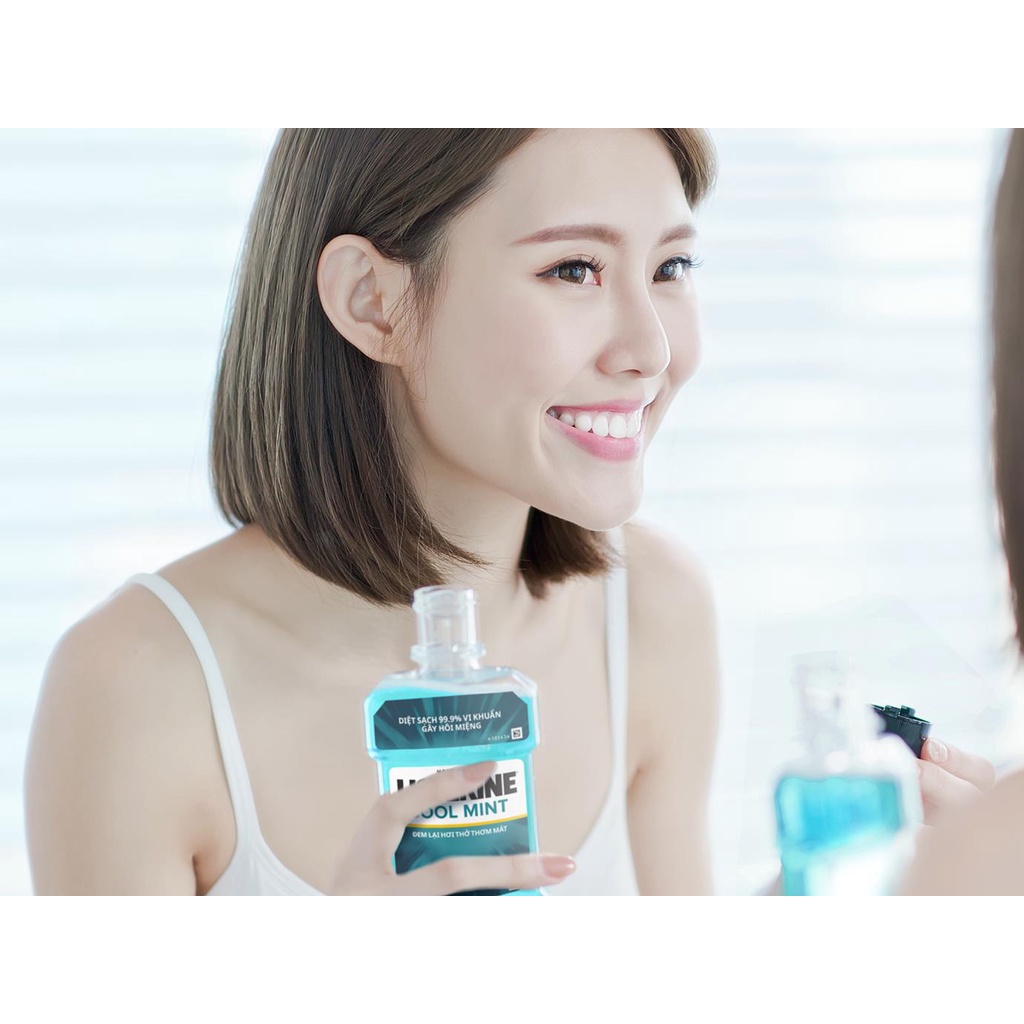 Nước Súc Miệng Listerine Bạc Hà Hơi Thở Thơm Mát Cool Mint Mouthwash - Khongcoson