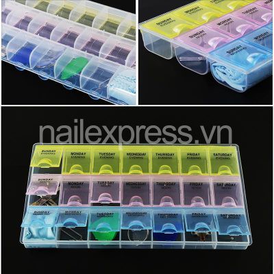 * Chuyên sản xuất cung cấp sỉ và lẻ toàn quốc * Hộp nhựa chia ngày 21 ngăn đủ màu dễ thương.