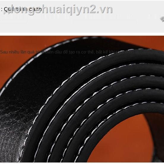 Thắt lưng da bò phối khóa cài hình chữ H thời trang cho nam