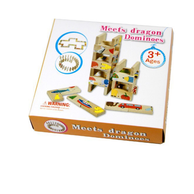 Đồ chơi Domino gỗ nối tiếp 28 chi tiết cho bé