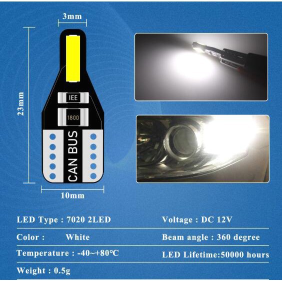 1pcs T10 LED light KEVANLY white DC12V