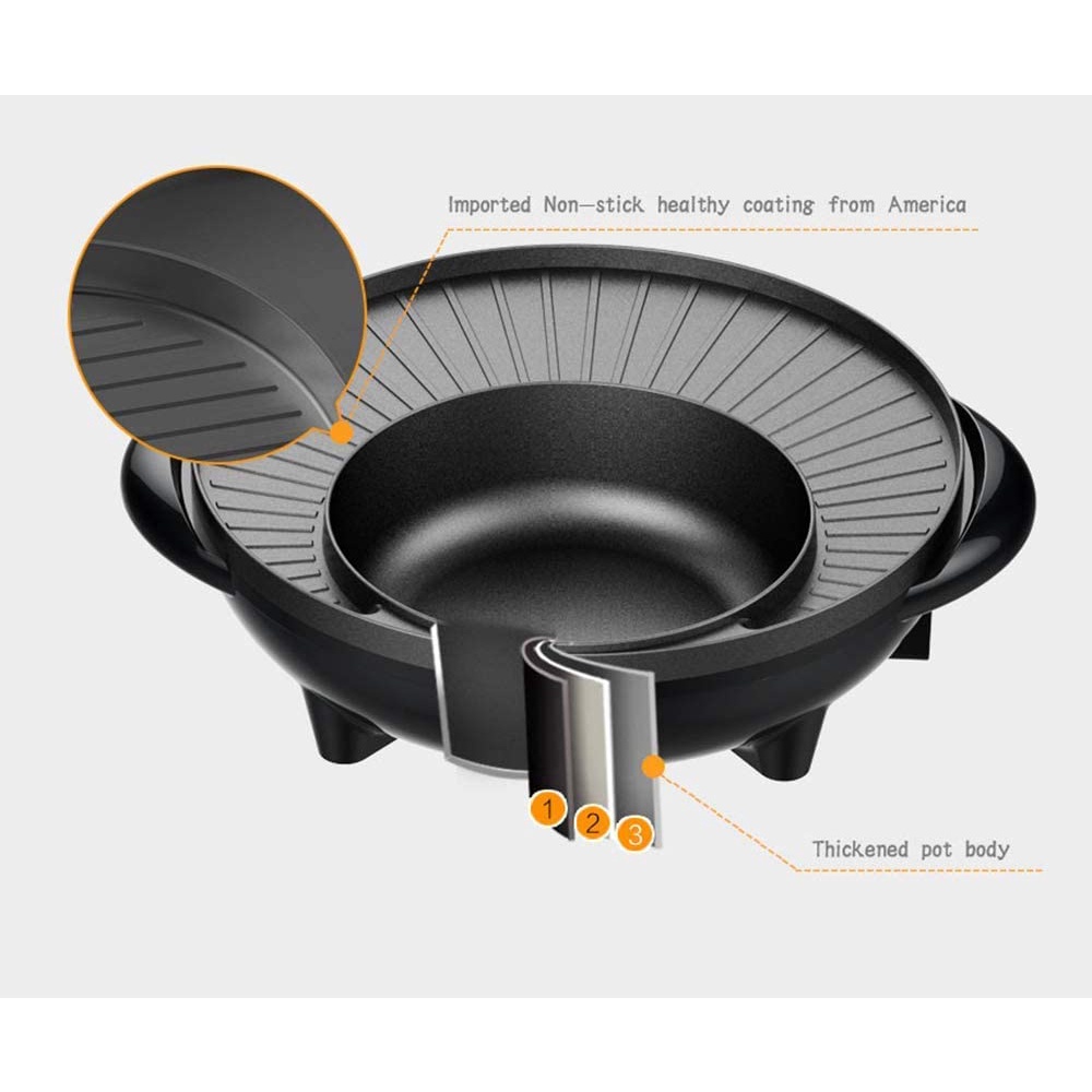 Bếp điện đa năng Xiaomi Liren Shabu-Roasting All-In-One Sun And Moon Health Pot SK-J3201