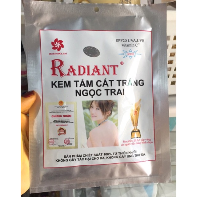 Kem tắm trắng nhanh chiếc lá Radiant Thái Lan