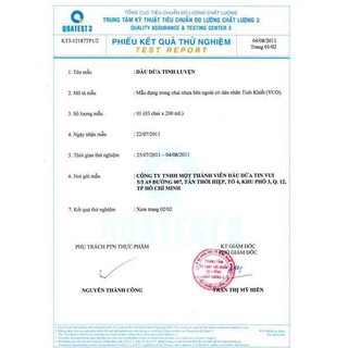 DẦU DỪA TIN VUI 1Lit