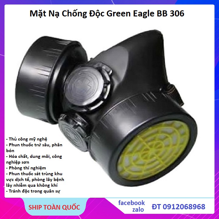 Mặt Nạ Phòng Độc, Mặt Nạ chống độc, 1 Phin 305 Và 2 phin 306 , Hàng Việt Nam Sản Xuất Chất Lượng Cao