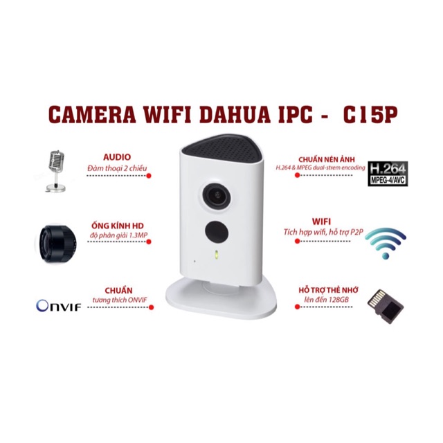 Camera WIFI DH-IPC-C15P + Thẻ 32GB chính hãng