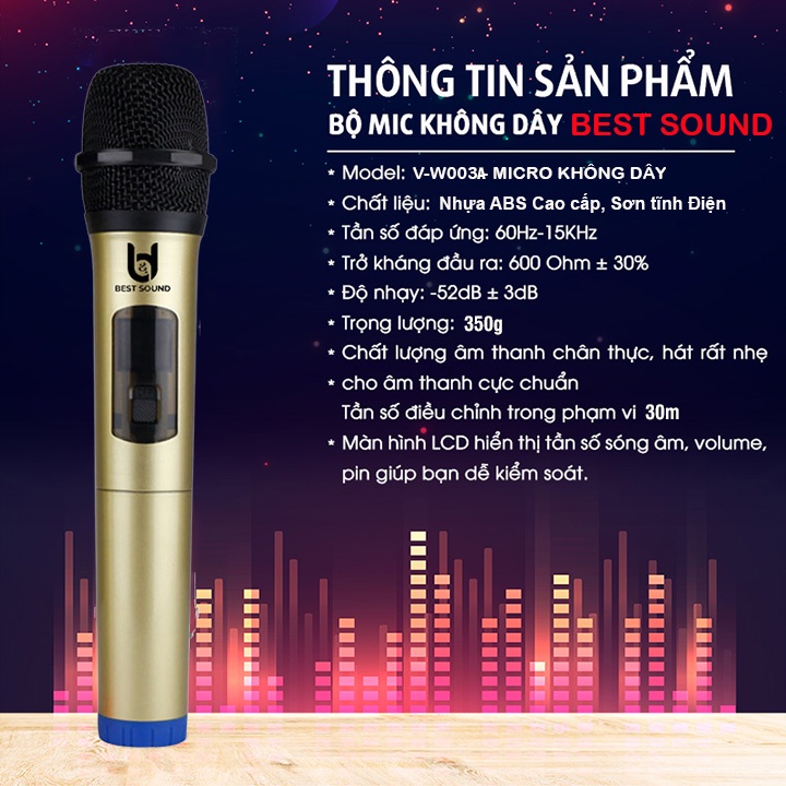 Bộ Micro Không Dây SV-316 | MV01 | W003 | W003A Cao Cấp Hát Karaoke Cực Hay Dùng Cho Loa Kéo, Amply, Tần Số UHF