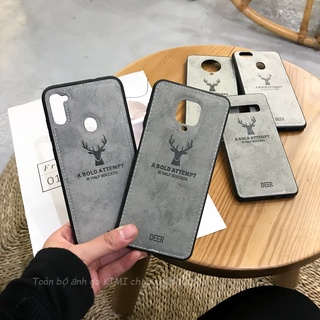 Ốp Oppo A7 A5s A5 A3s A1k A52 A92 A5 2020 A9 2020 A91 RENO 3 A31 A15 A15S A53 A54 A93 A94 lưng phủ vải deer