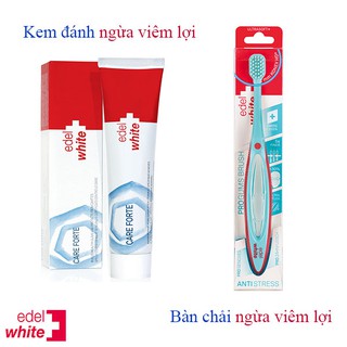 Combo kem đánh răng ngừa viêm lợi và bàn chải Edelwhite, Thụy Sĩ
