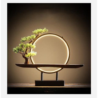 Kệ Trang Trí Đèn Led Cây Tùng Đốt Trầm