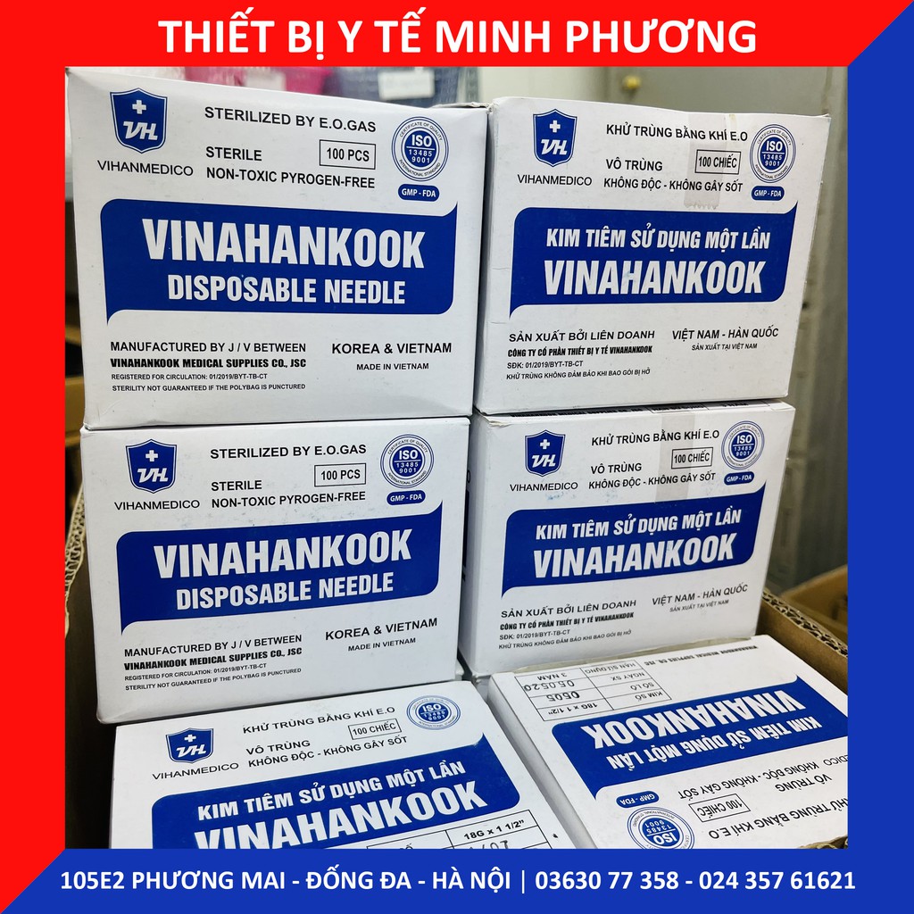 [Bán lẻ 10 chiếc] Đầu kim lấy thuốc Vinahankook 18G 20G 23G 25G 26G