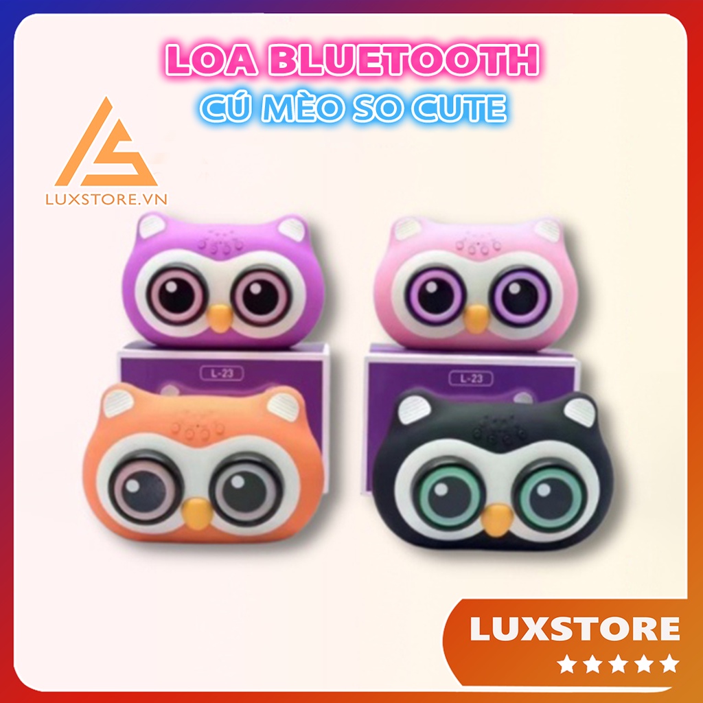 LOA BLUETOOTH CÚ MÈO SIÊU CUTE ĐÈN LED MẮT NHÁY THEO NHẠC ÂM THANH VÒM 360 – LUXSTORE