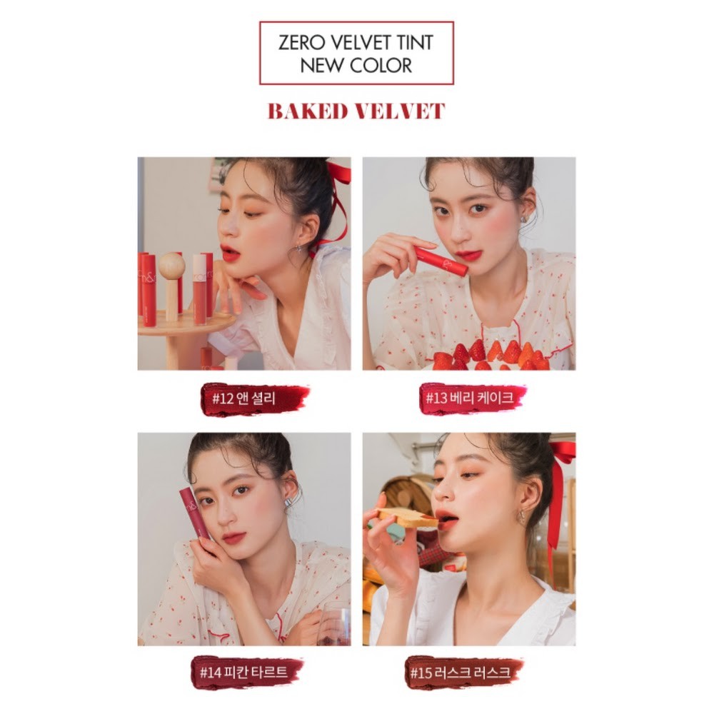 Son môi Romand Zero Velvet Tint 2020 Jly 6 màu lựa chọn 5.5g