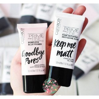 (hàng Đức) KEM LÓT CATRICE PRIME AND FINE PORE REFINING ANTI-SHINE BASE - KEEP ME MATT